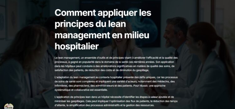 Comment appliquer les principes du lean management en milieu hospitalier